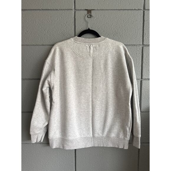 Women's Anine Bing Tyler Oversized Crewneck Varsity Sweatshirt size L in Gray - Picture 5 of 7